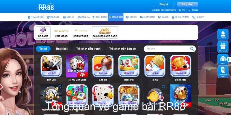 Tổng quan về game bài tại RR88